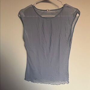 Urban Outfitters Sheer Light Blue Blouse